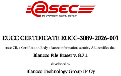 Our First EUCC Certificate